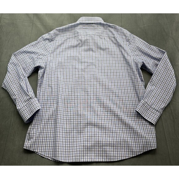 UNTUCKit Durif Wrinkle Free Shirt Men's XXL Blue Check Button Up Long Sleeve - Picture 3 of 8
